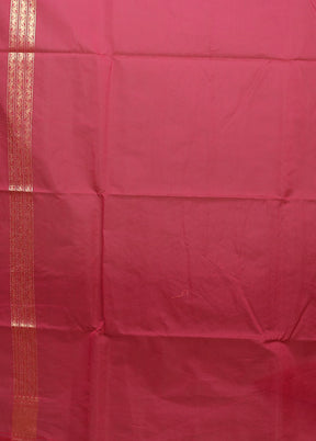 Pink Kora Silk Saree With Blouse Piece