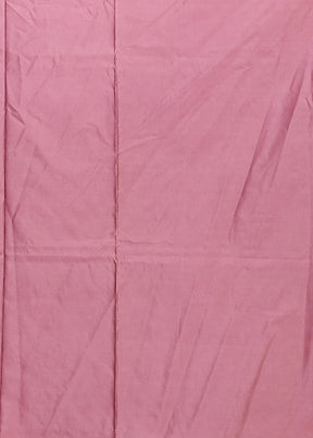 Pink Dupion Silk Saree With Blouse Piece