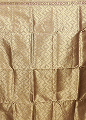 Grey Dupion Silk Saree With Blouse Piece