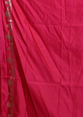 Pink Katan Silk Saree With Blouse Piece