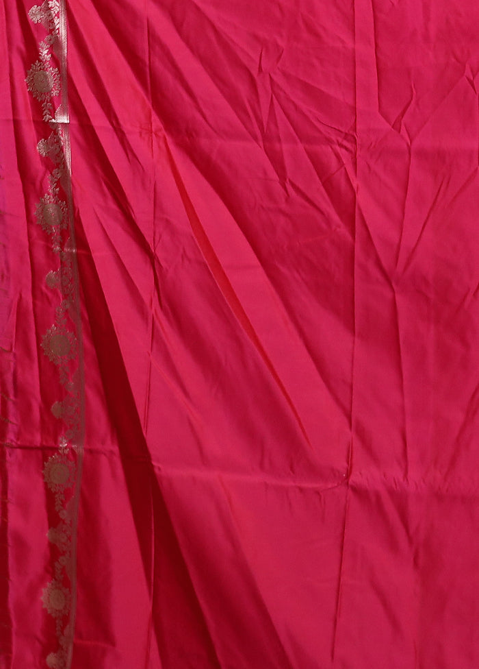 Pink Katan Silk Saree With Blouse Piece
