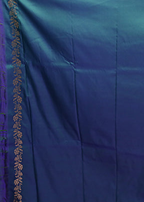 Green Katan Silk Saree With Blouse Piece