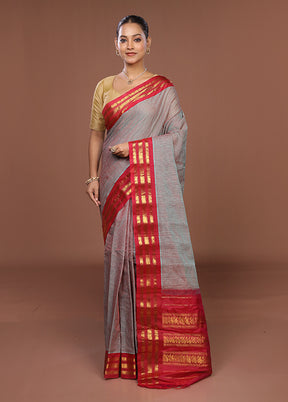 Green Gadwal Pure Silk Saree Without Blouse Piece