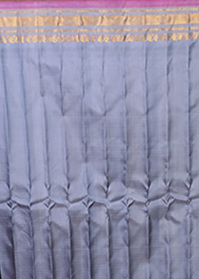 Yellow Gadwal Pure Silk Saree Without Blouse Piece