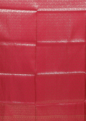 Maroon Banarasi Silk Saree With Blouse Piece