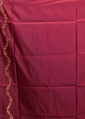 Purple Banarasi Silk Saree With Blouse Piece