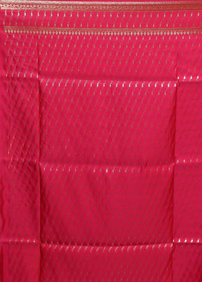 Maroon Banarasi Silk Saree With Blouse Piece