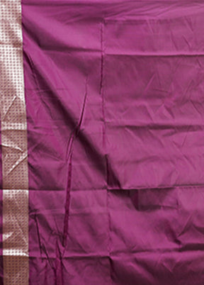 Purple Katan Silk Saree With Blouse Piece