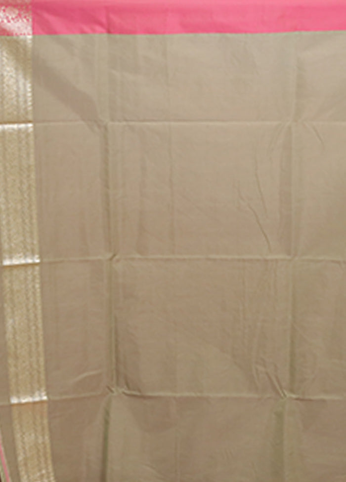 Green Kora Silk Saree With Blouse Piece