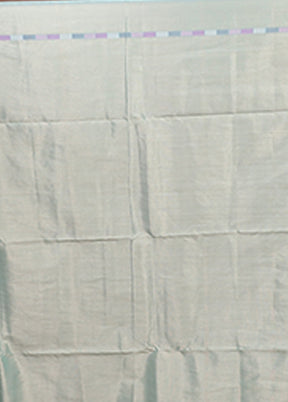 Blue Kora Silk Saree With Blouse Piece