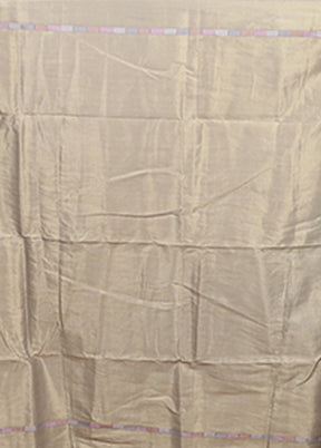 Grey Kora Silk Saree With Blouse Piece