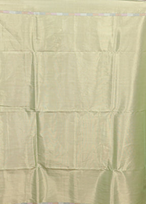 Green Kora Silk Saree With Blouse Piece