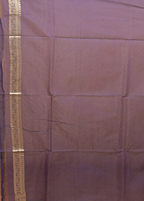Blue Kora Silk Saree With Blouse Piece