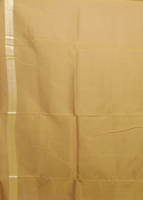 Yellow Kora Silk Saree With Blouse Piece