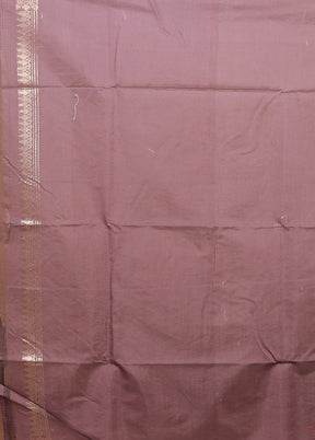 Purple Kora Silk Saree With Blouse Piece