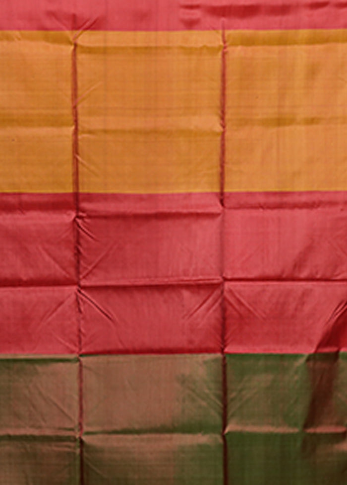 Pink Printed Pure Silk Saree Without Blouse Piece