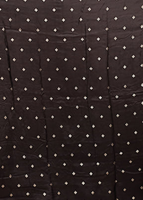 Black Tussar Silk Saree With Blouse Piece