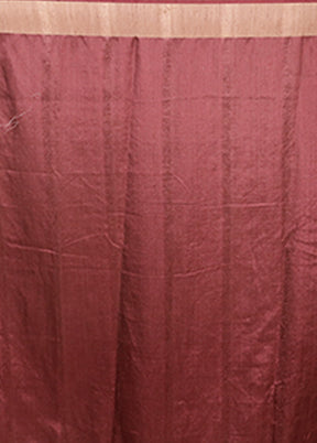 Cream Tussar Silk Saree With Blouse Piece
