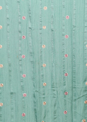 Green Tussar Silk Saree With Blouse Piece