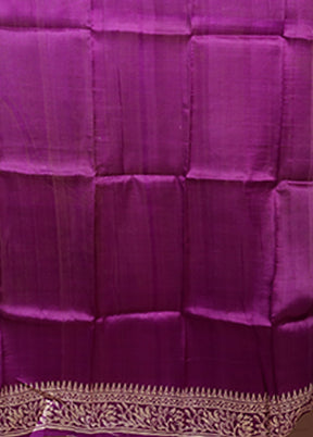 Blue Printed Pure Silk Saree Without Blouse Piece