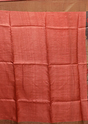 Grey Tussar Silk Saree With Blouse Piece