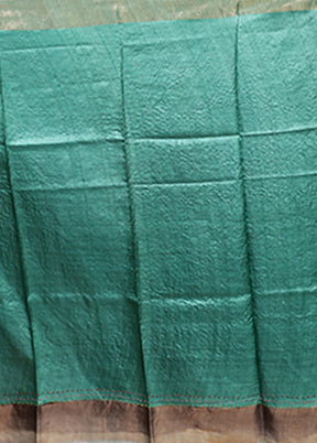 Multicolor Handloom Tussar Pure Silk Saree With Blouse Piece