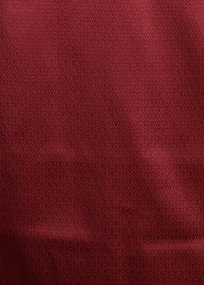Maroon Banarasi Silk Saree With Blouse Piece