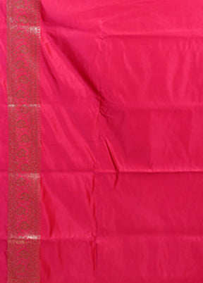 Pink Banarasi Silk Saree With Blouse Piece