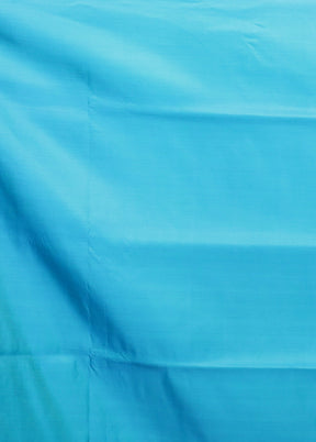 Blue Banarasi Silk Saree With Blouse Piece