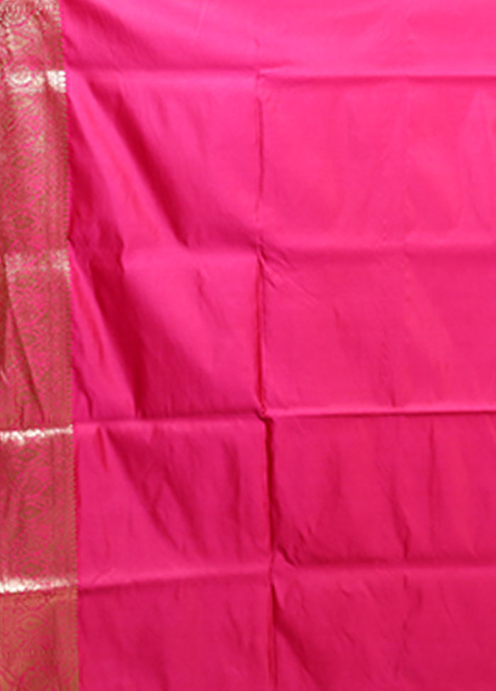 Blue Banarasi Silk Saree With Blouse Piece