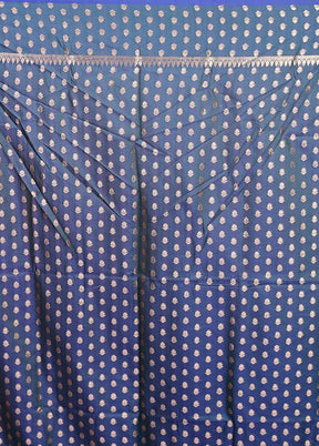 Blue Cotton Saree With Blouse Piece