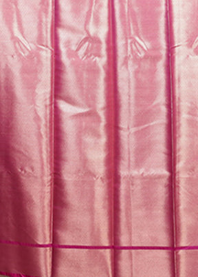 Blue Kora Silk Saree With Blouse Piece