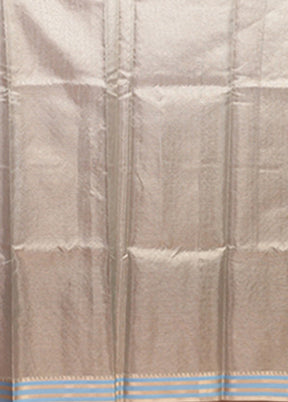 Cream Tissue Silk Saree With Blouse Piece