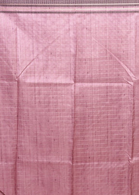 Cream Tussar Silk Saree With Blouse Piece