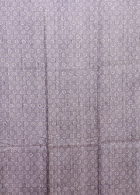 Grey Tussar Silk Saree With Blouse Piece
