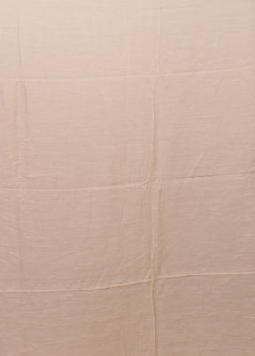 Cream Matka Silk Saree With Blouse Piece