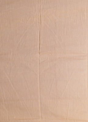 Cream Matka Silk Saree With Blouse Piece