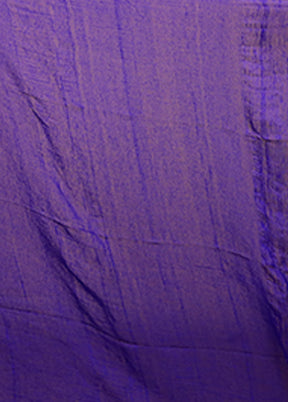 Blue Matka Silk Saree With Blouse Piece