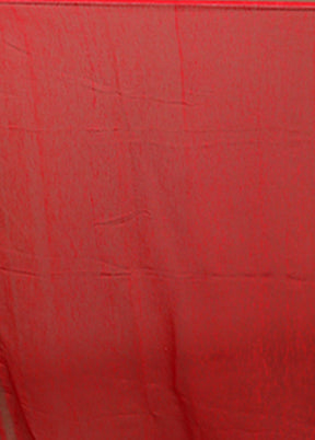 Red Matka Silk Saree With Blouse Piece