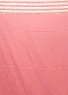 Pink Matka Silk Saree With Blouse Piece