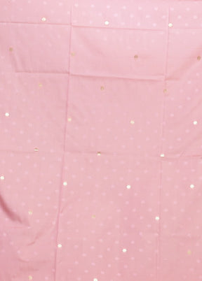 Pink Dupion Silk Saree With Blouse Piece