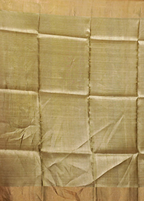 Grey Handloom Tussar Pure Silk Saree With Blouse Piece