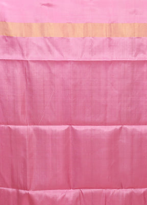 Blue Handloom Kanjivaram Pure Silk Saree With Blouse Piece