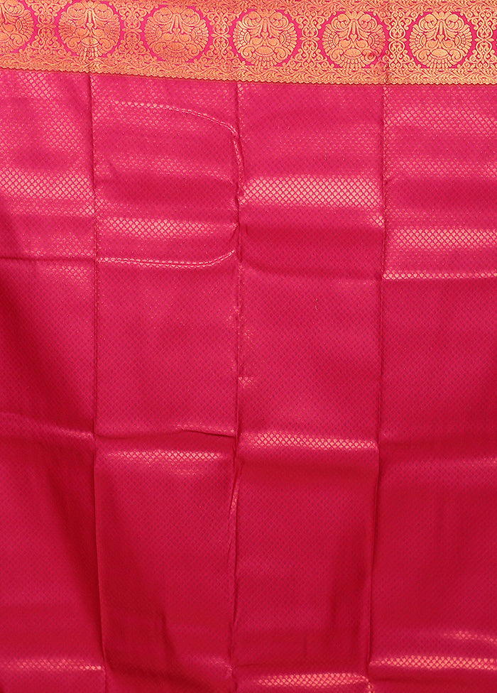 Yellow Kanjivaram Silk Saree With Blouse Piece