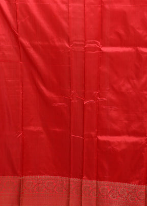 Blue Handloom Pure Organza Saree With Blouse Piece