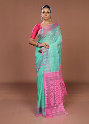 Grey Jamdani Cotton Saree Without Blouse Piece