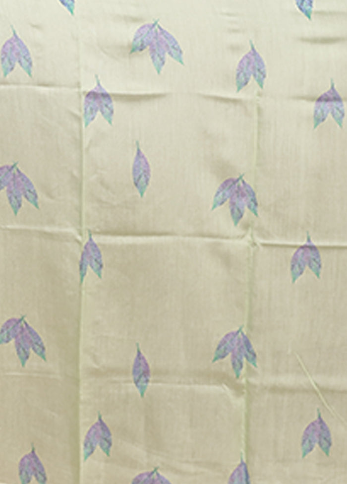 Green Handloom Pure Organza Saree With Blouse Piece