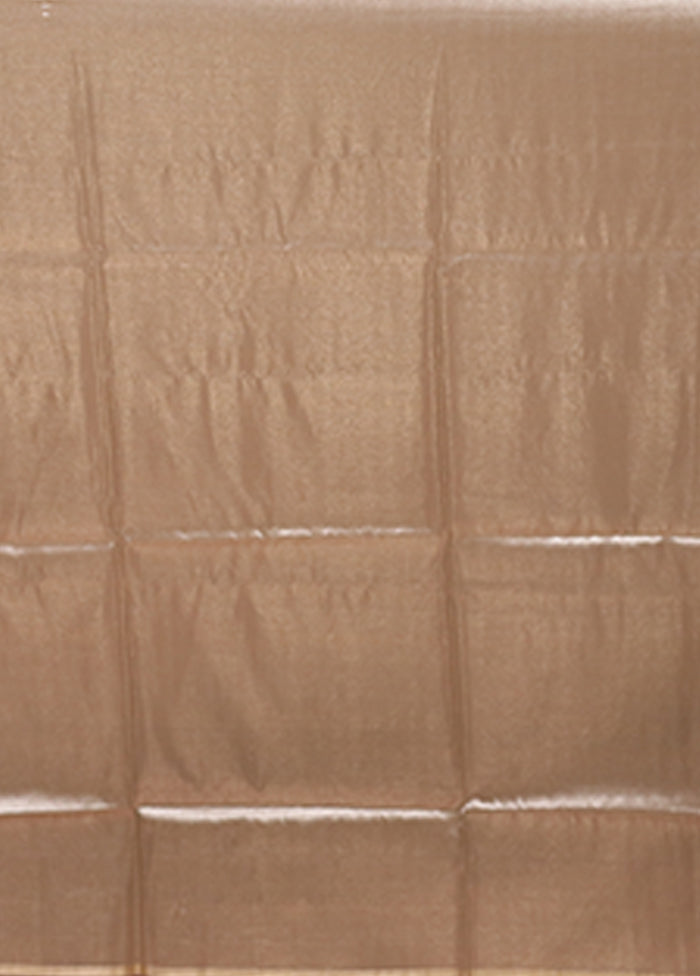 Cream Tissue Silk Saree With Blouse Piece