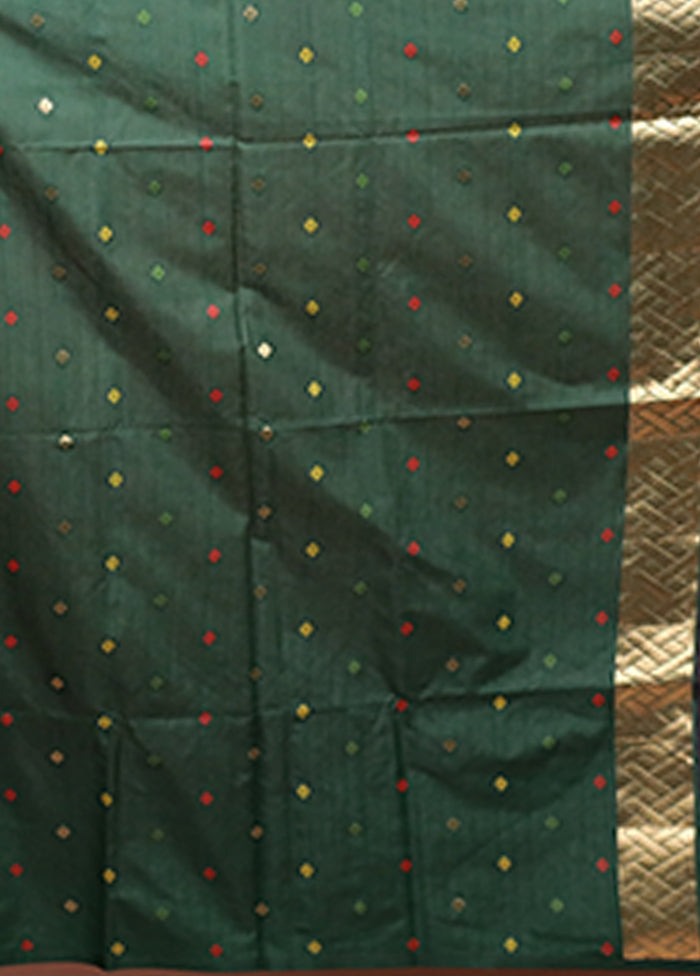 Maroon Dupion Silk Saree With Blouse Piece