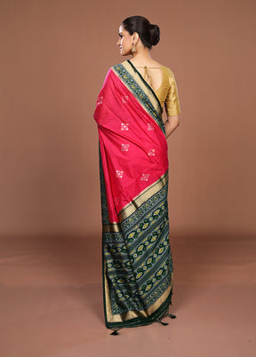 Pink Dupion Silk Saree With Blouse Piece